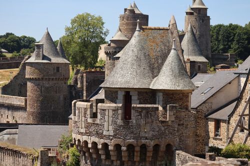 Free Explore the medieval architecture of Château de Fougères, a historic landmark in Brittany, France. Stock Photo