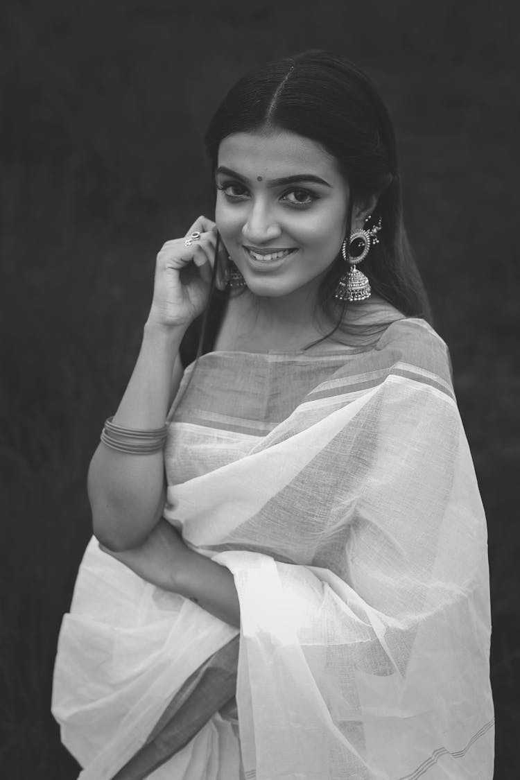 Smiling Woman In Traditional Clothes