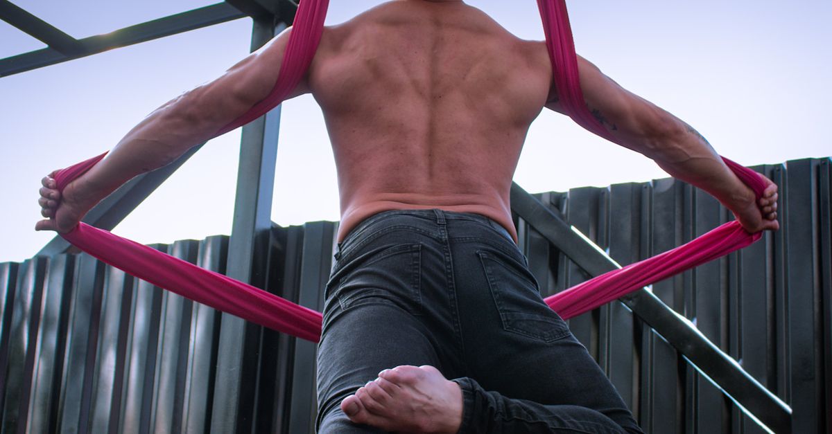 Red Ropes Men Man Practicing on Ropes · Free Stock Photo