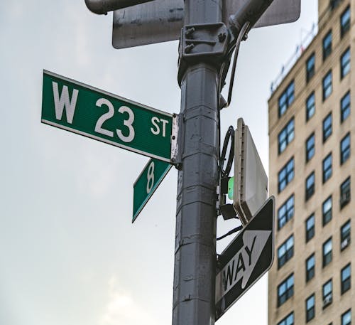 Green and White Street Sign