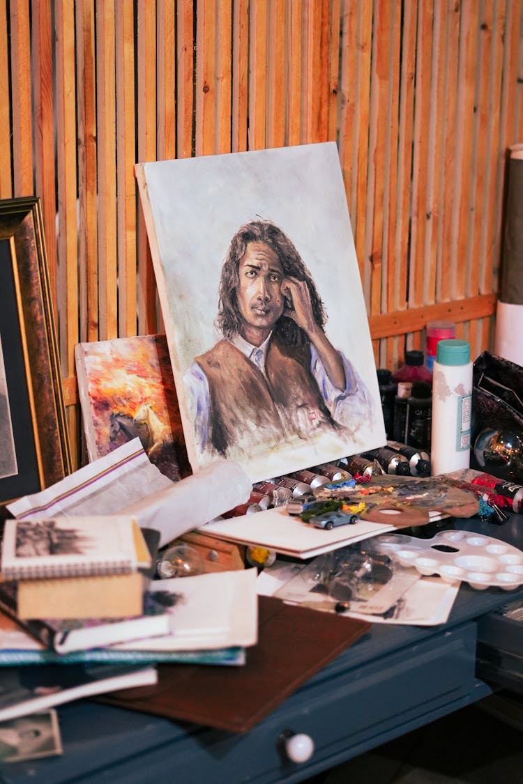 Portrait In Art Studio 