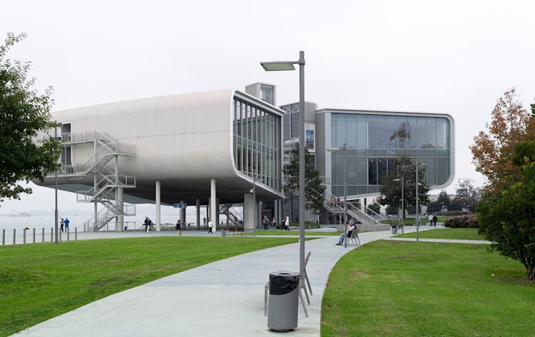 Modern Buildings In City Park