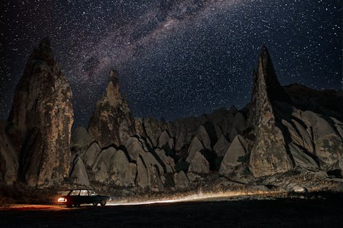 Ilmainen kuvapankkikuva tunnisteilla aavikko, cappadocia, galaksi