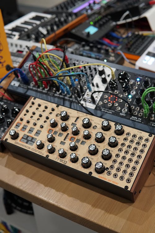 A Close-Up Shot of a Moog Mother-32 