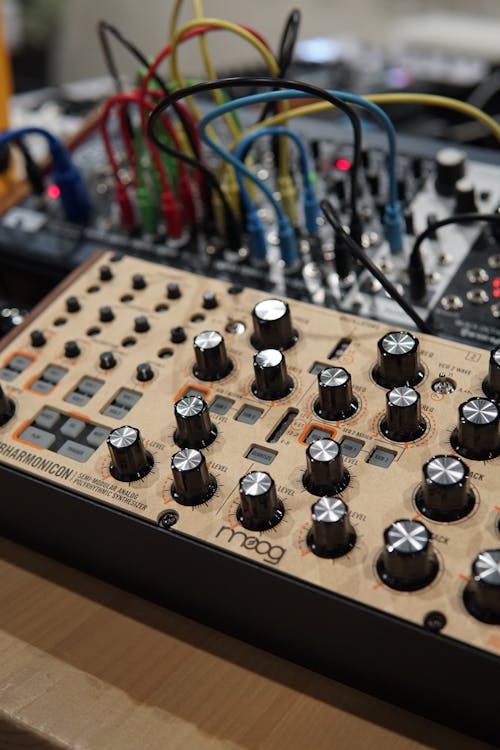 Close up of an Analog Synthesizer