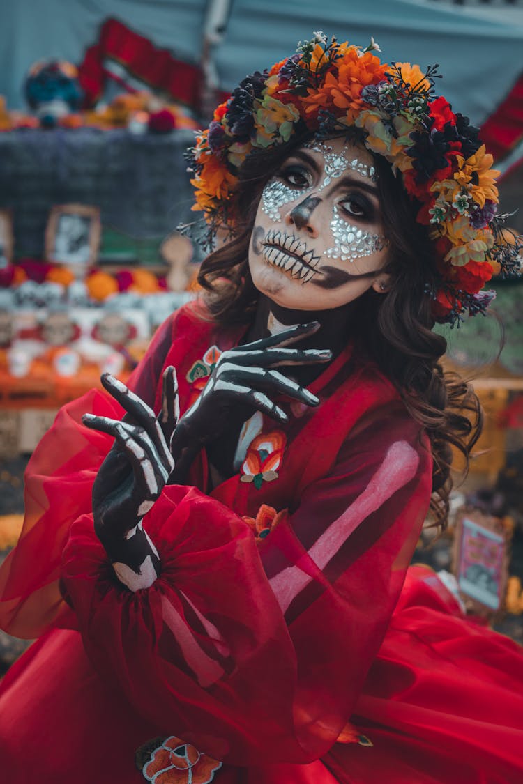 Woman In Catrina Costume