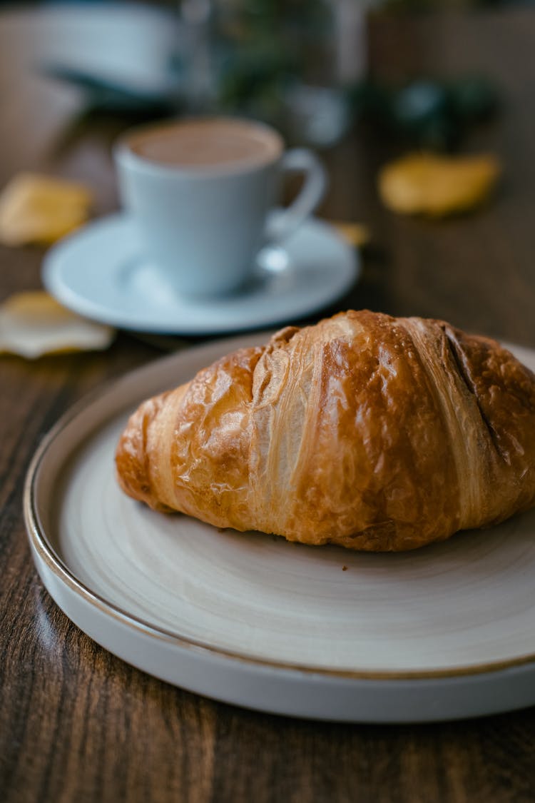 Croissant On Plate