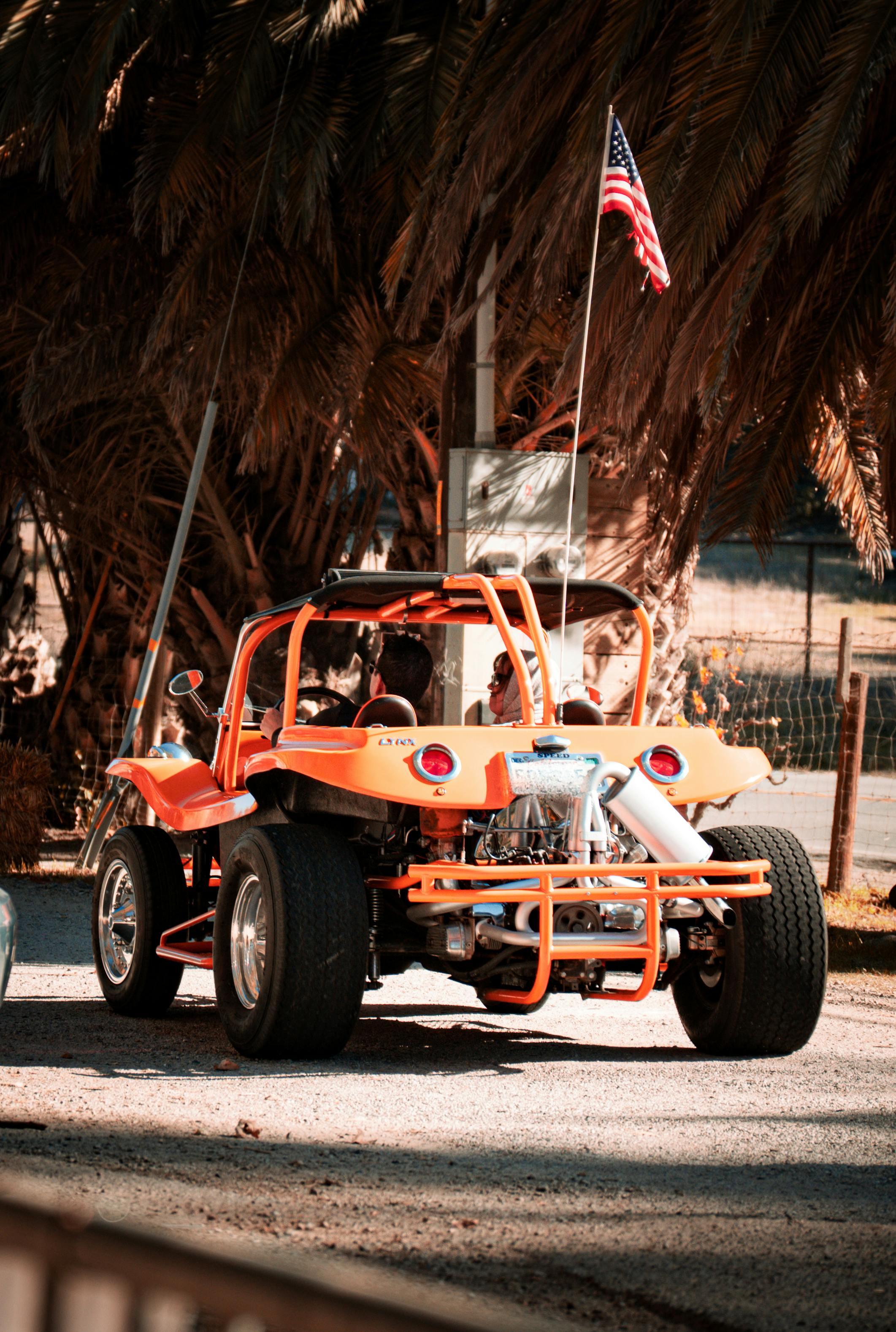 Off-road long travel Baja Bug in the desert
