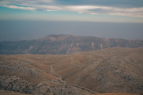 Aerial Photography of Mountains under the Cloudy Sky