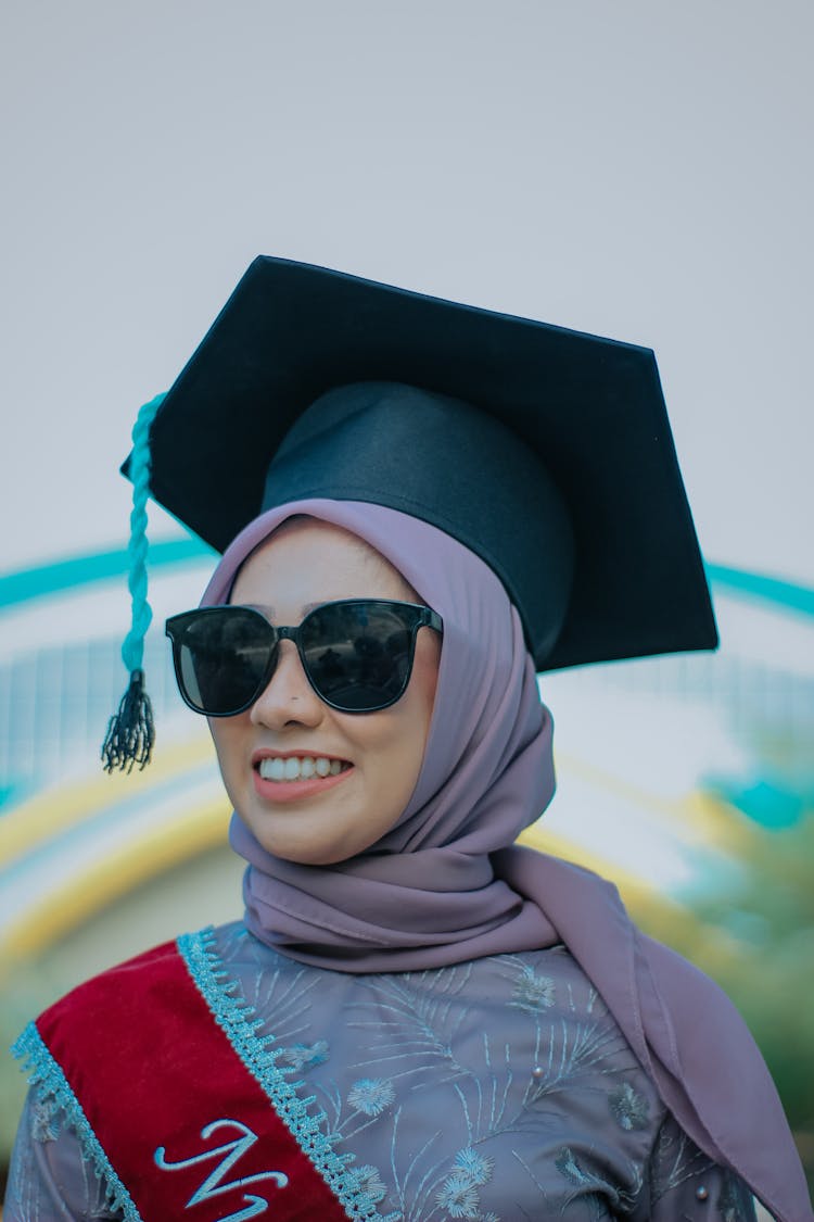 Portrait Of Woman On Graduation Day