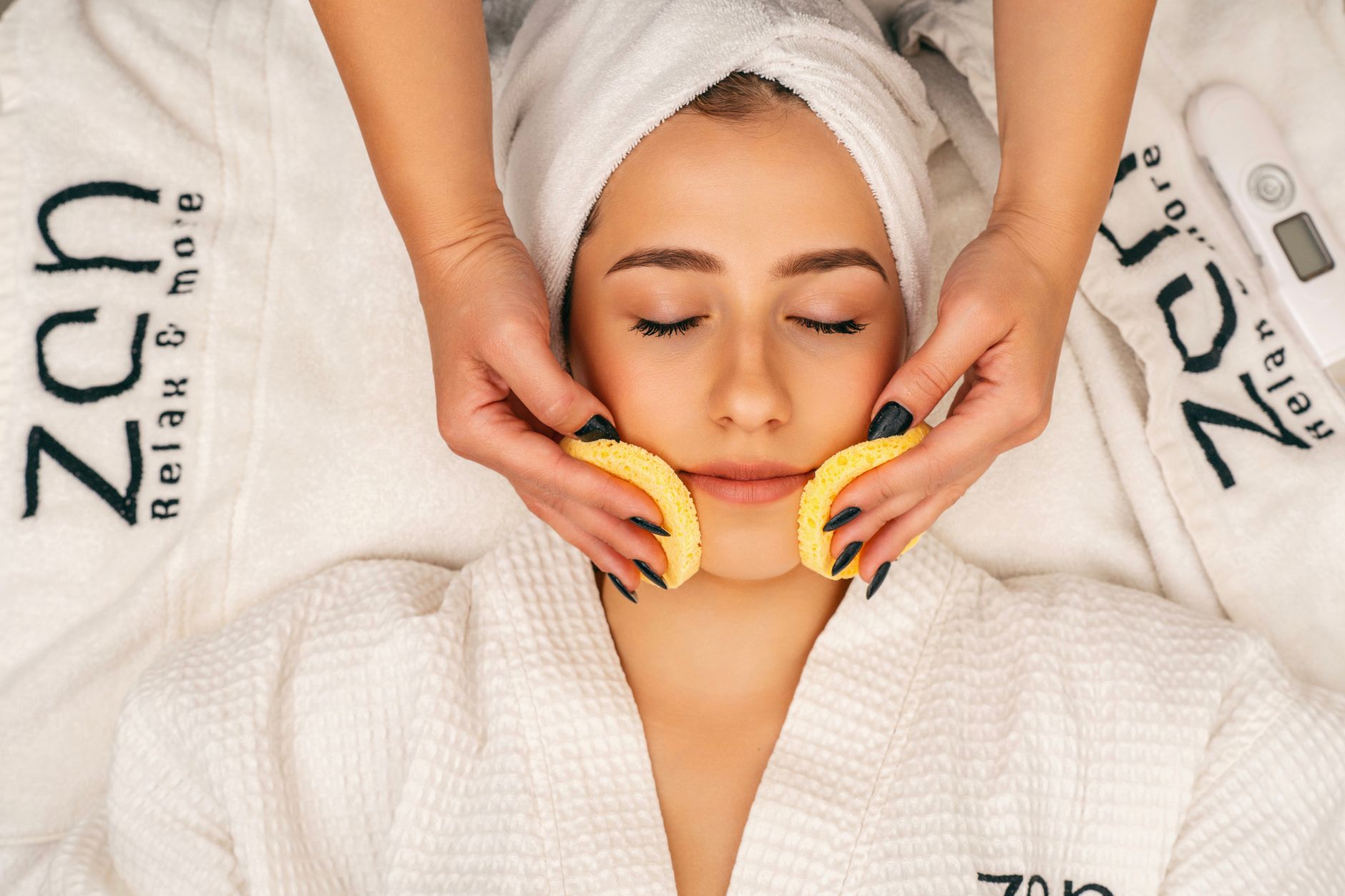 People interacting with the beauty business
