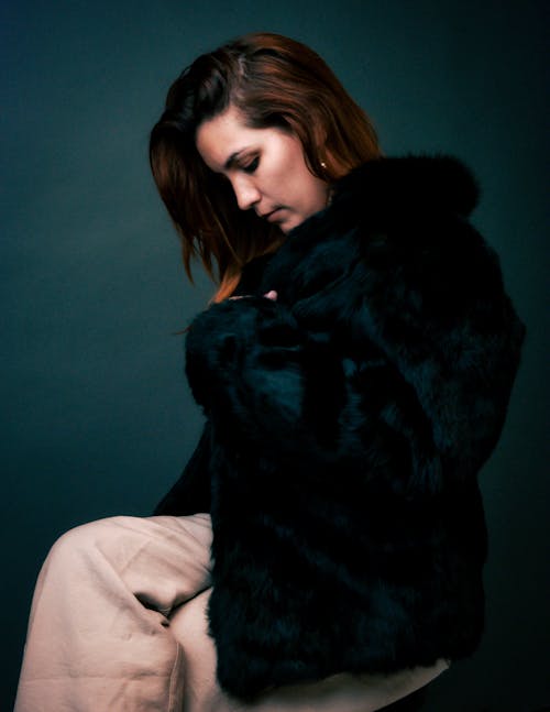 Woman in a Faux Fur Coat 