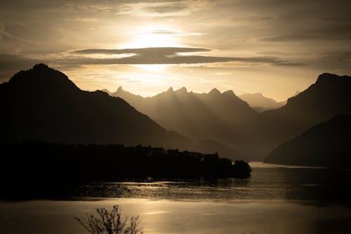 Scenic Landscape at Sunset 