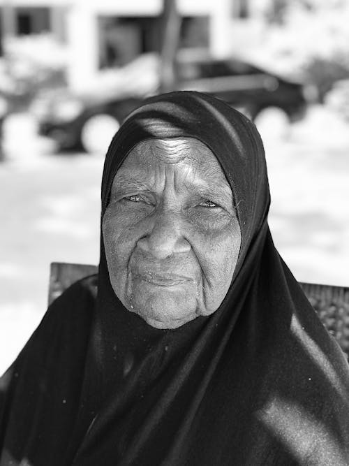 Elderly Woman Wearing Hijab