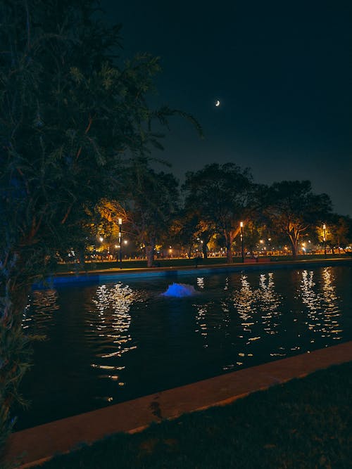 Free stock photo of abstract, amusement park, blue lake