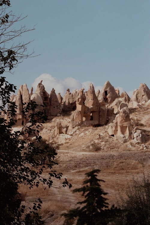Free Rock Formations in Cappadocia, Turkey Stock Photo
