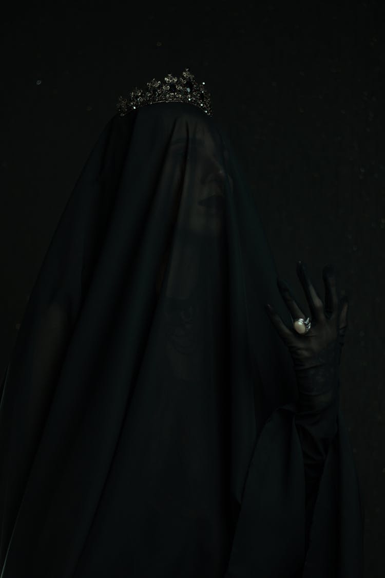 A Woman In Black Veil