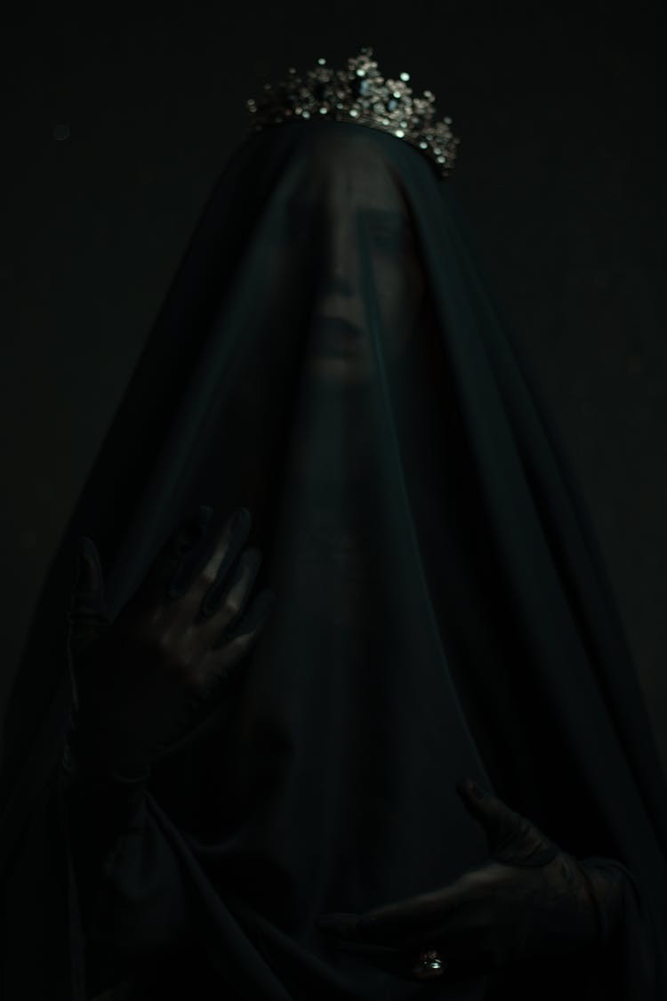 A Woman In Black Veil