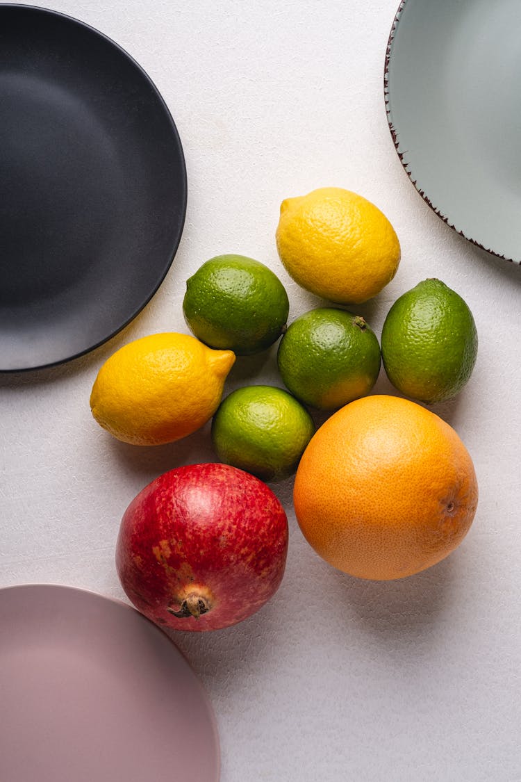 Fresh Fruit And Plates 