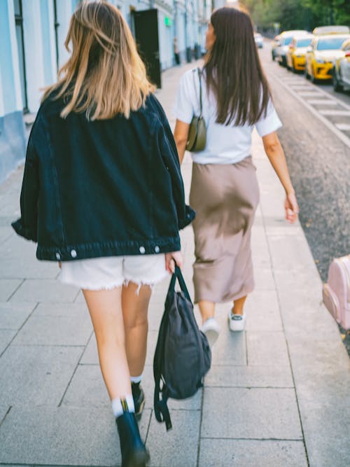 Two Women Walking on the Street