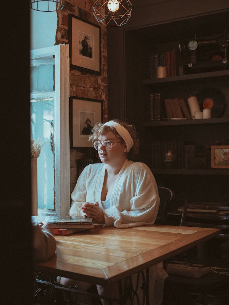 Woman In White Sweet At Meeting