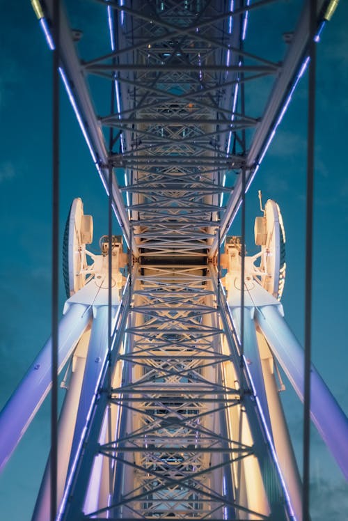 Low-Angle Shot of a Metal Infrastructure