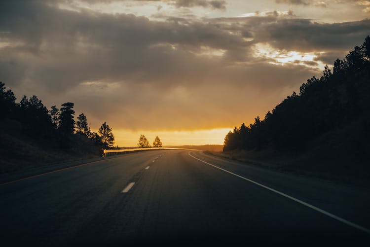 Highway At Sunset