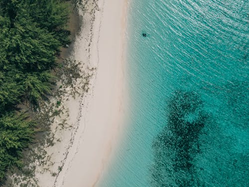 Foto d'estoc gratuïta de aigua turquesa, foto des d'un dron, fotografia aèria