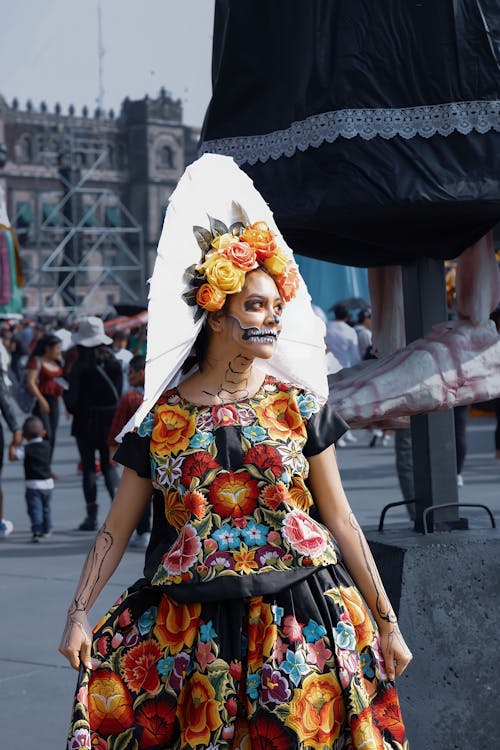 Бесплатное стоковое фото с catrina, dia de los muertos, вертикальный выстрел