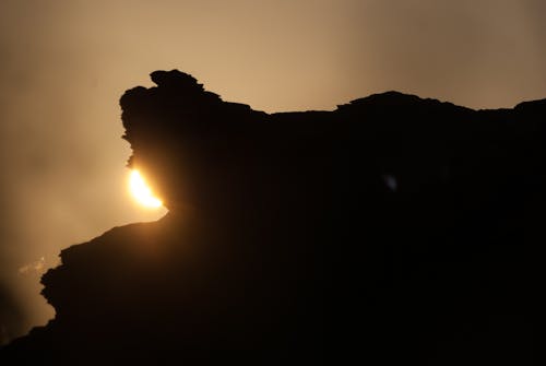 Free stock photo of cliffs, rock, sunset