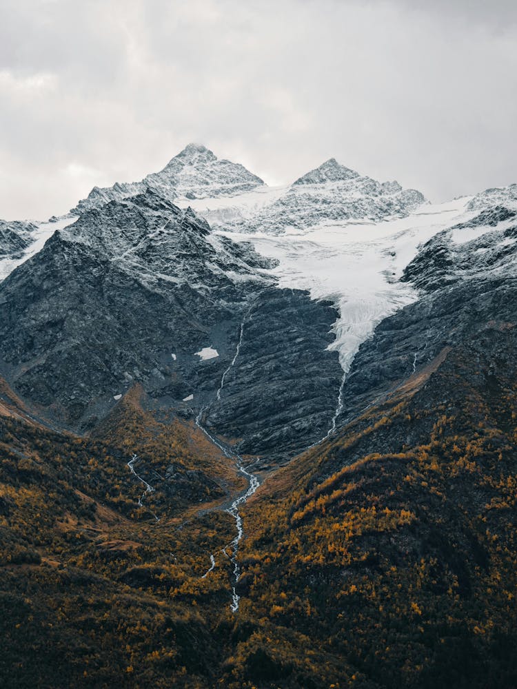 View Of Mountains In Autumn