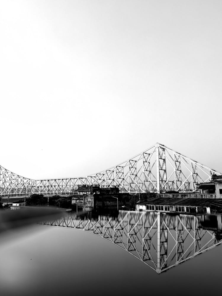 Howrah Bridge Over The Hooghly River In West Bengal