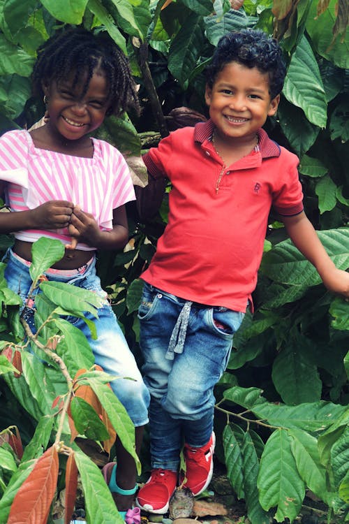 Boy and Girl Standing to Each Other