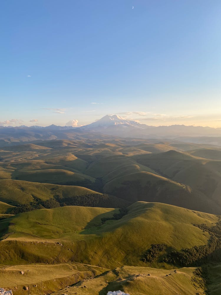 Aerial View Of Rolling Landscape