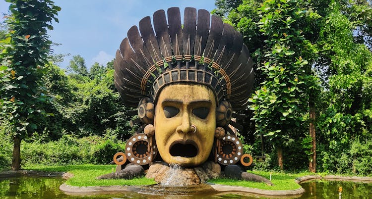 Aztec Sculpture In A Park