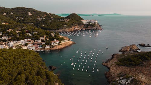 Aerial View of Coastline of Costa Brava, Spain