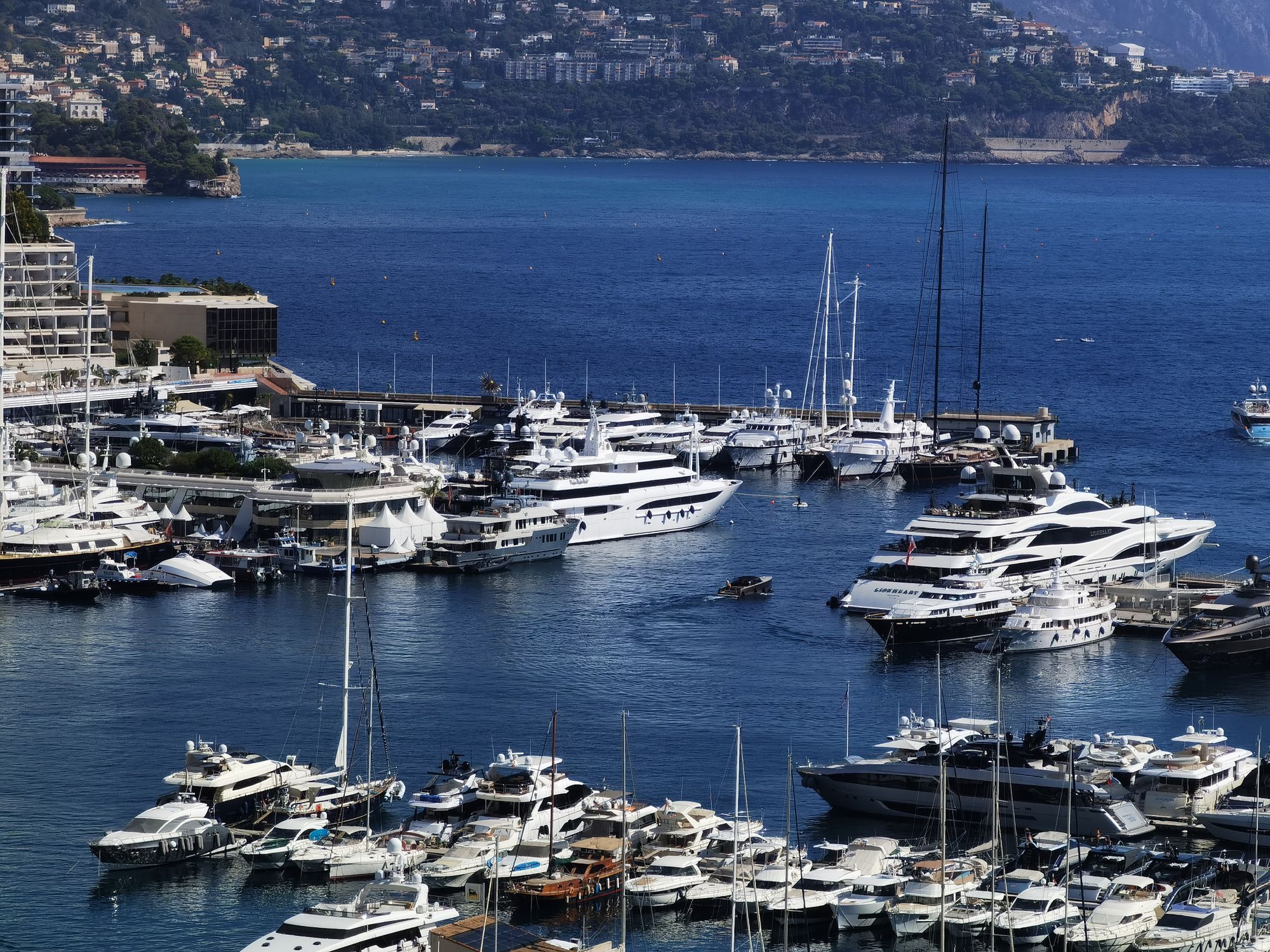 Aerial view of a Mediterranean marina