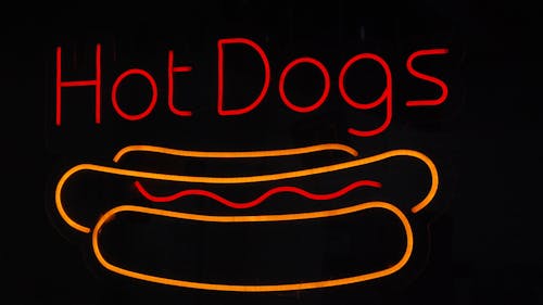 Neon Sign for a Hot Dog Place