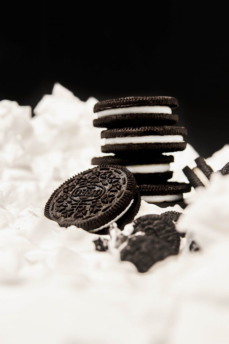 Close-up Of A Stack Of Oreo Cookies 