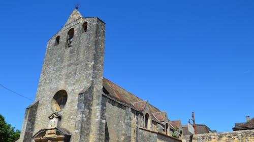Romanesque Architecture under Clear Sky