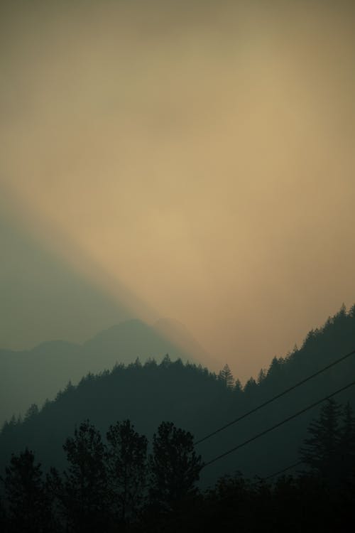 Бесплатное стоковое фото с вертикальный выстрел, вечер, горы