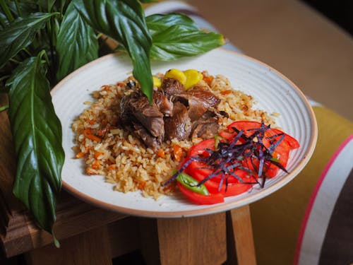 Cooked Food on White Ceramic Plate