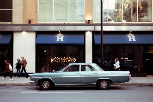 Vintage Pontiac on a City Street