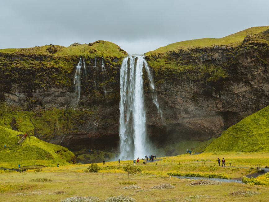 waterfall, camping site, natural beauty