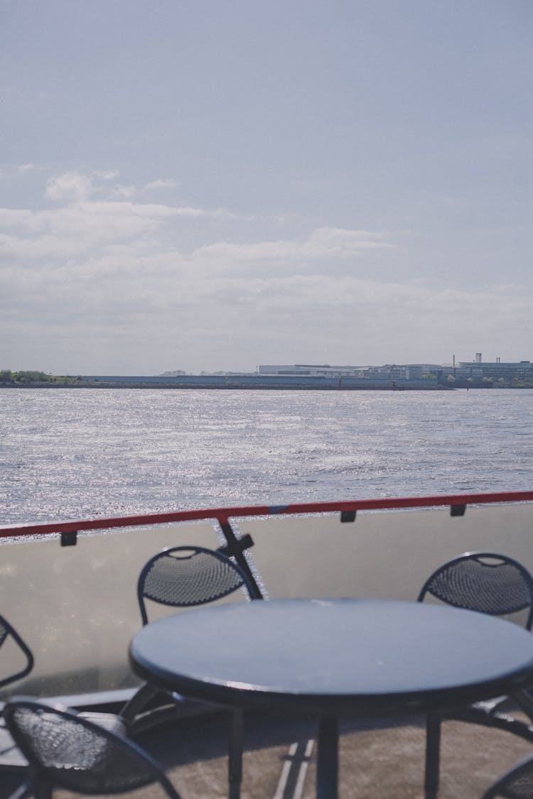 Table And Chair On A Ship Deck 