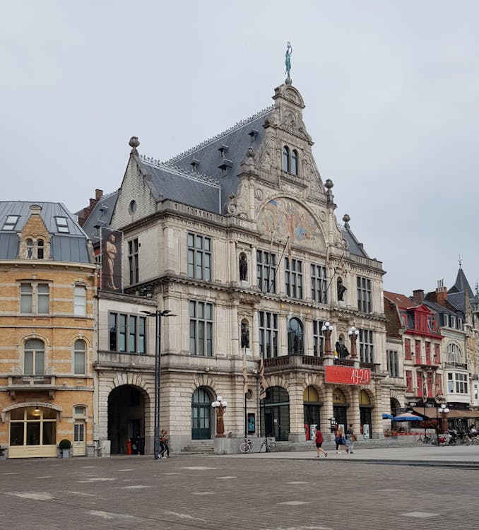 Facade of Royal Dutch Theatre in Gent, Belgium · Free Stock Photo