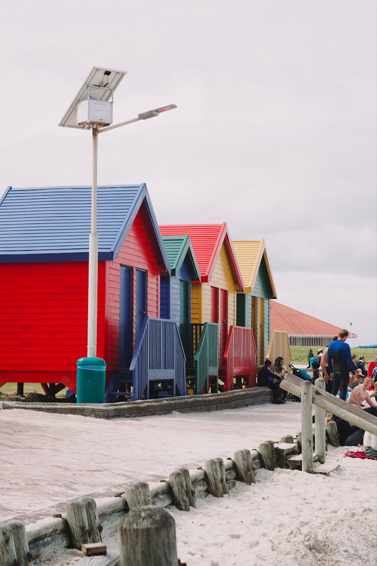 Colorful Houses On Beach