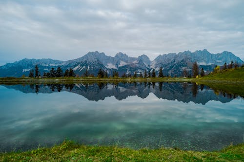 Mountains Reflecting in River