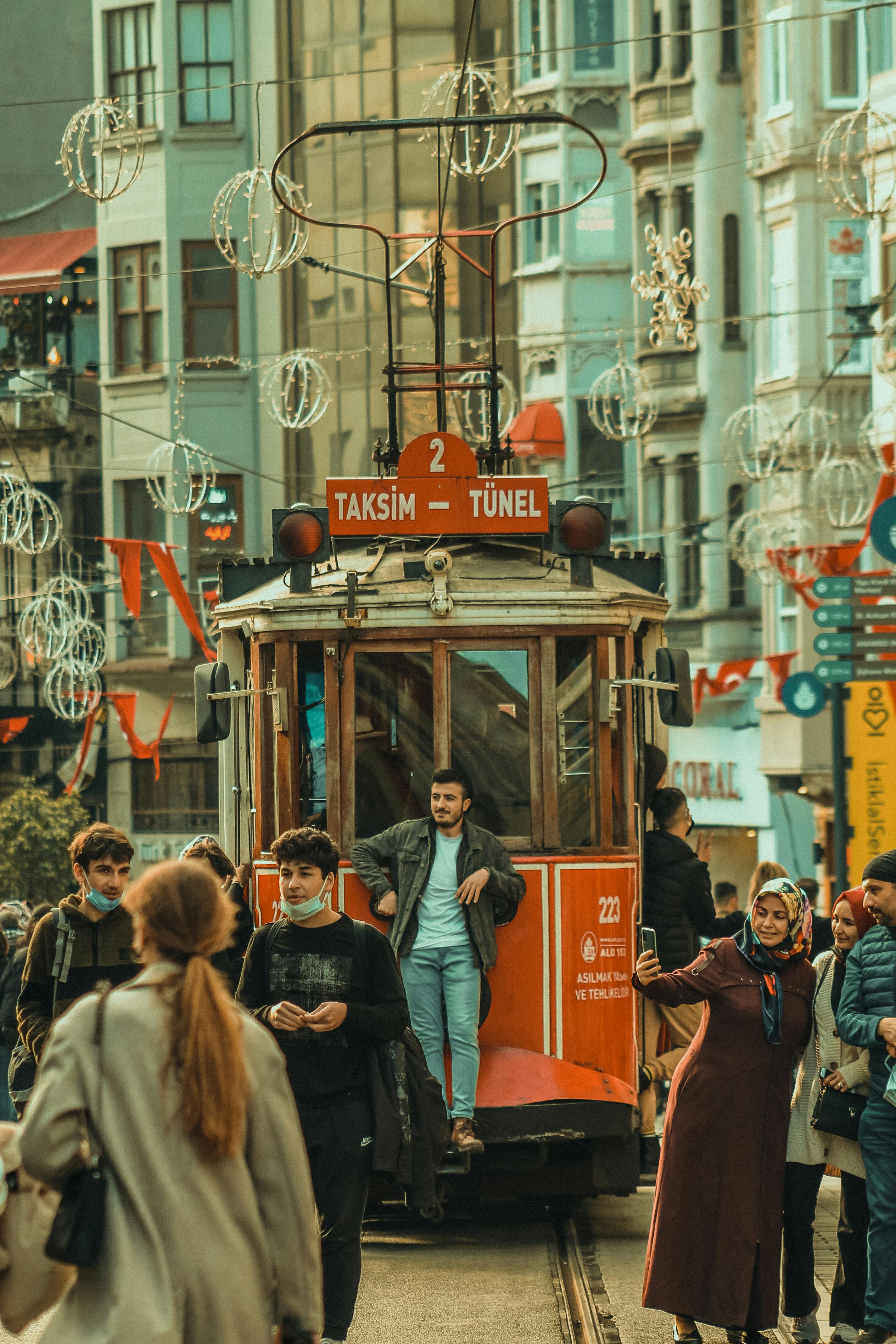 Orange Trams on Tracks · Free Stock Photo