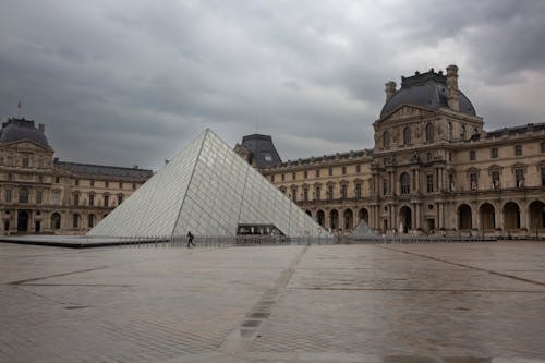 Glass Pyramid in Luvre, France